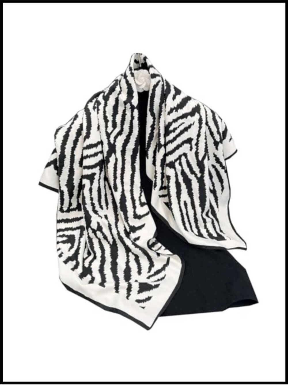 35x35 Silk Square Scarf for Women - Versatile Winter Neck Hair Accessory